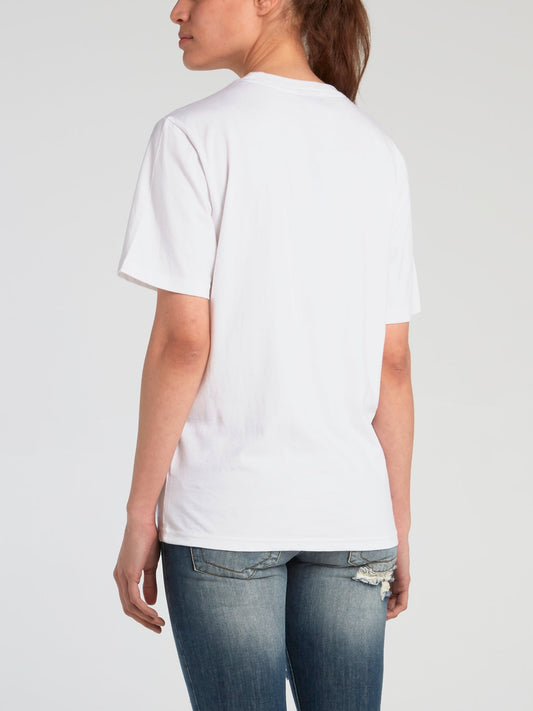 White Logo Boyfriend T-Shirt