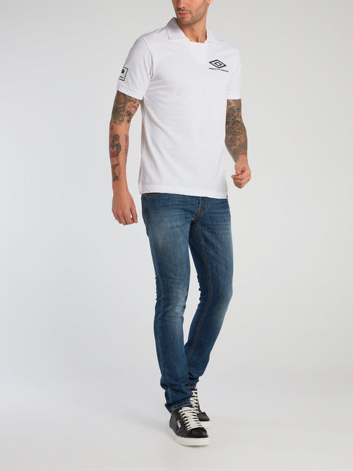 Pretty Green x Umbro White Polo Shirt