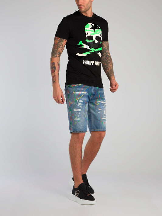 Black Camo Skull T-Shirt