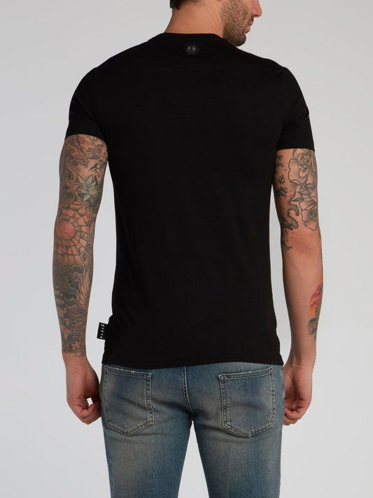 Black Rhinestone Skull T-Shirt