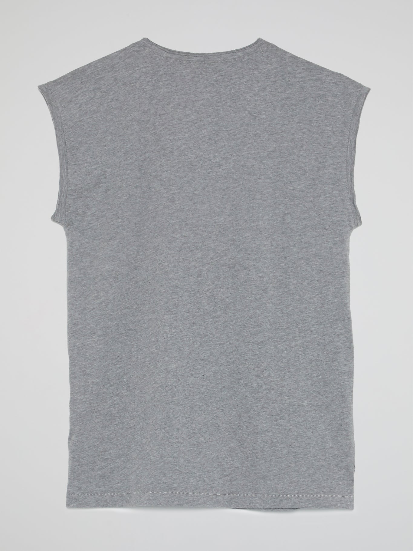 Grey Beaded Star Sleeveless Top