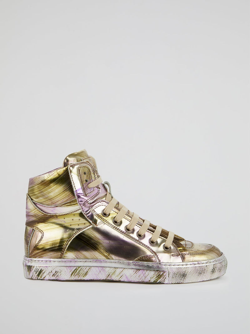 Metallic High Top Sneakers