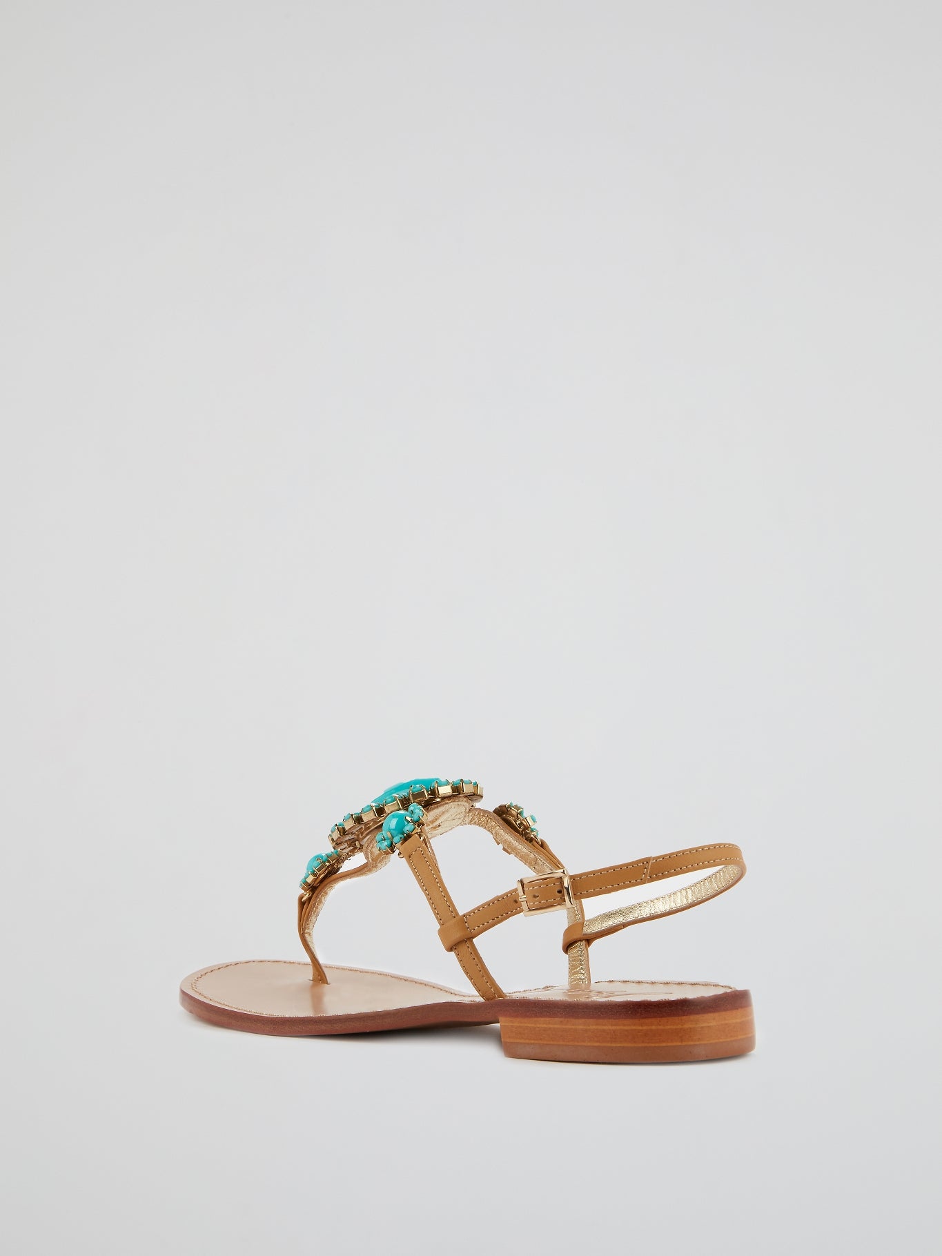 Nicolta Crystal Flat Sandals