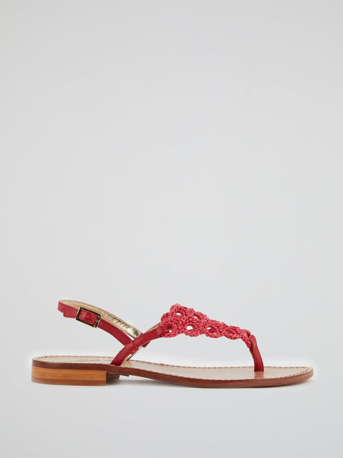 Susanna Crochet Flat Sandals