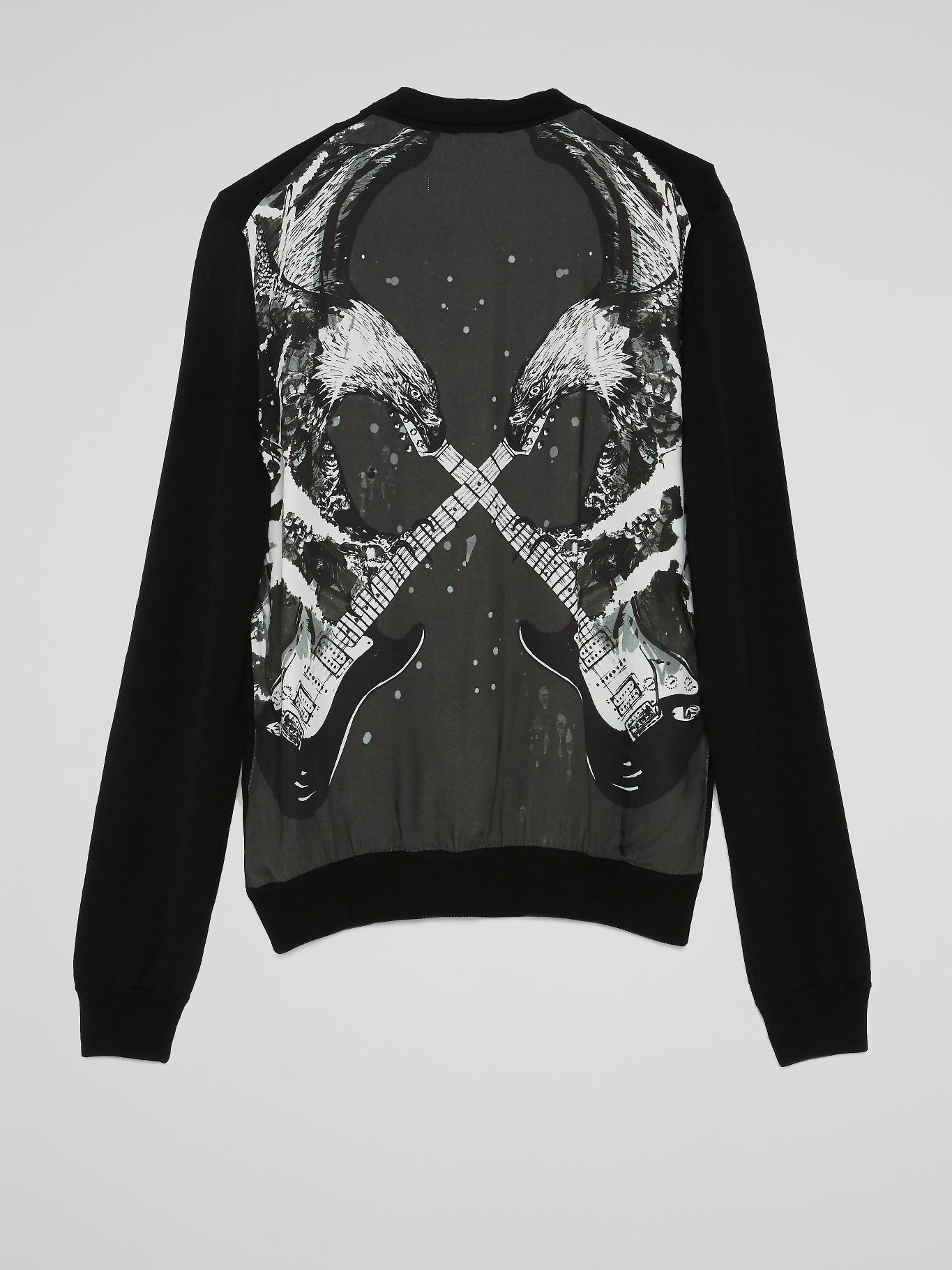 Black Eagle Print Cardigan