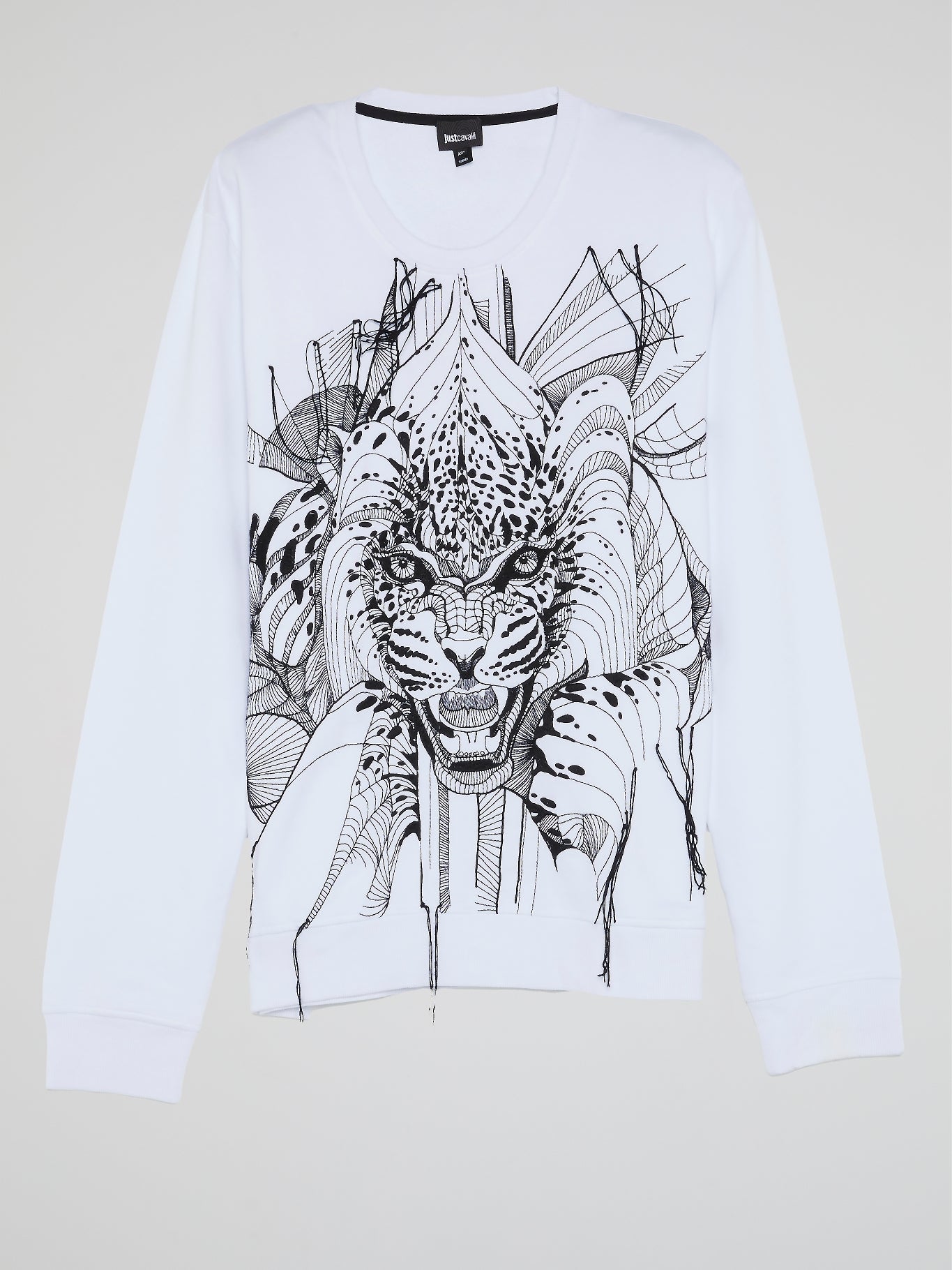 White Leopard Print Sweatshirt