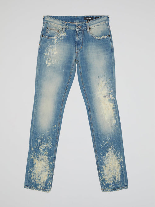 Acid Wash Distressed Jeans