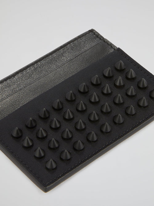 Black Spike Studded Card Holder