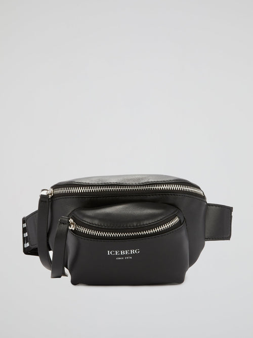 Black Leather Money Belt