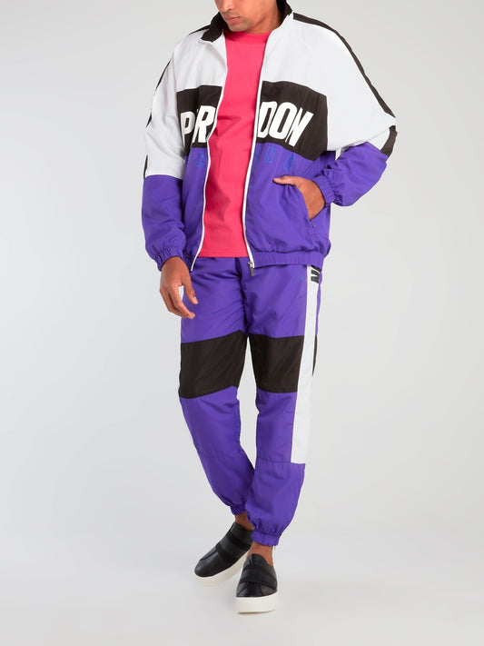 Colour Block Zip Up Track Jacket