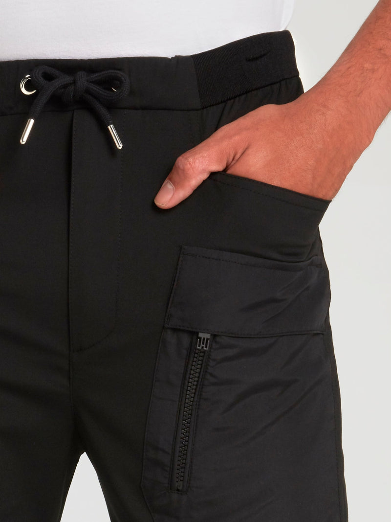 Black Front Pocket Detail Pants