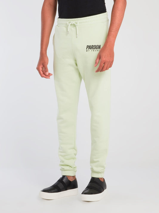 Green Logo Print Core Pants