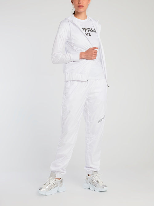 White Nylon Track Trousers