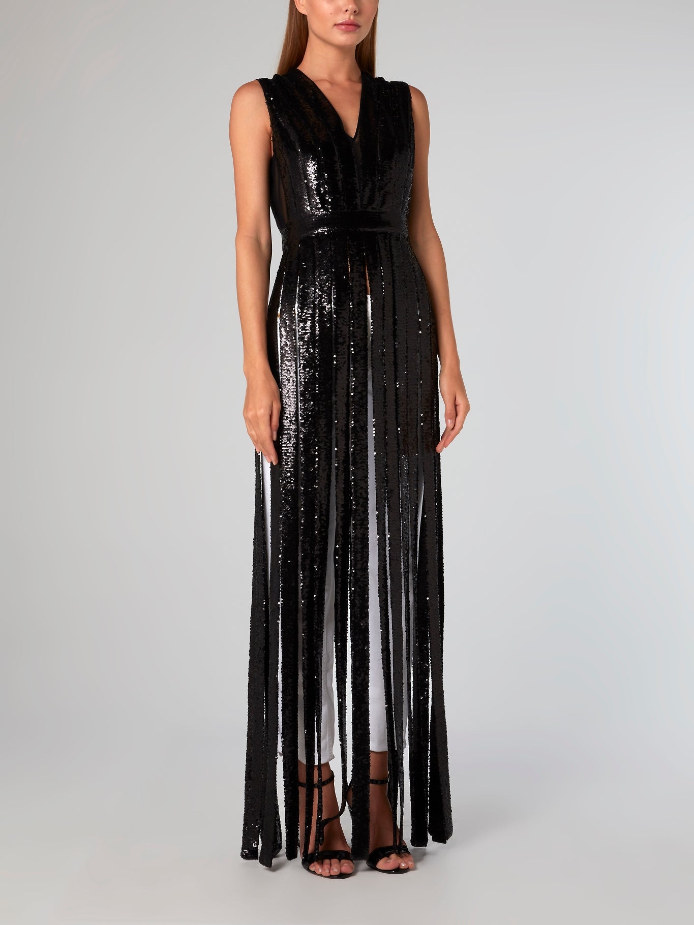 Black Sequin Maxi Dress