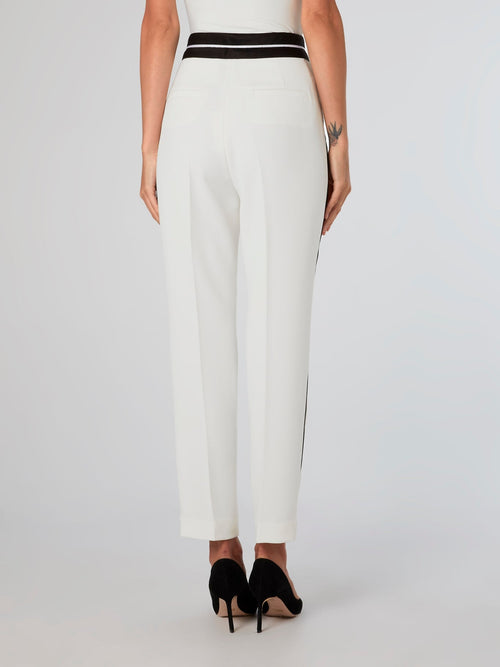 Contrast Detailed Tuxedo Pants