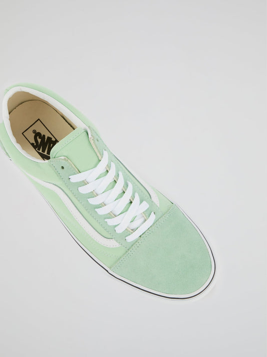 UA Old Skool Green Suede Sneakers