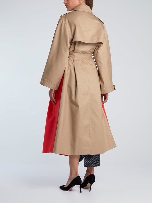 Windbreaker Pleated Front Trench Coat