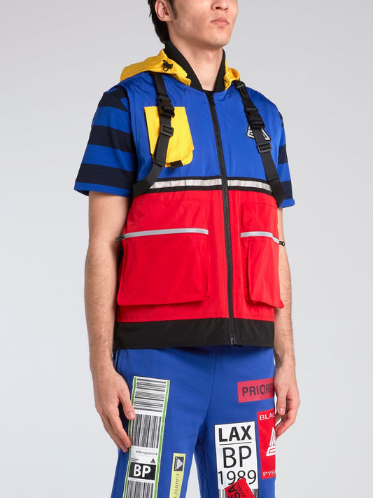 Colour Block Utility Technical Vest