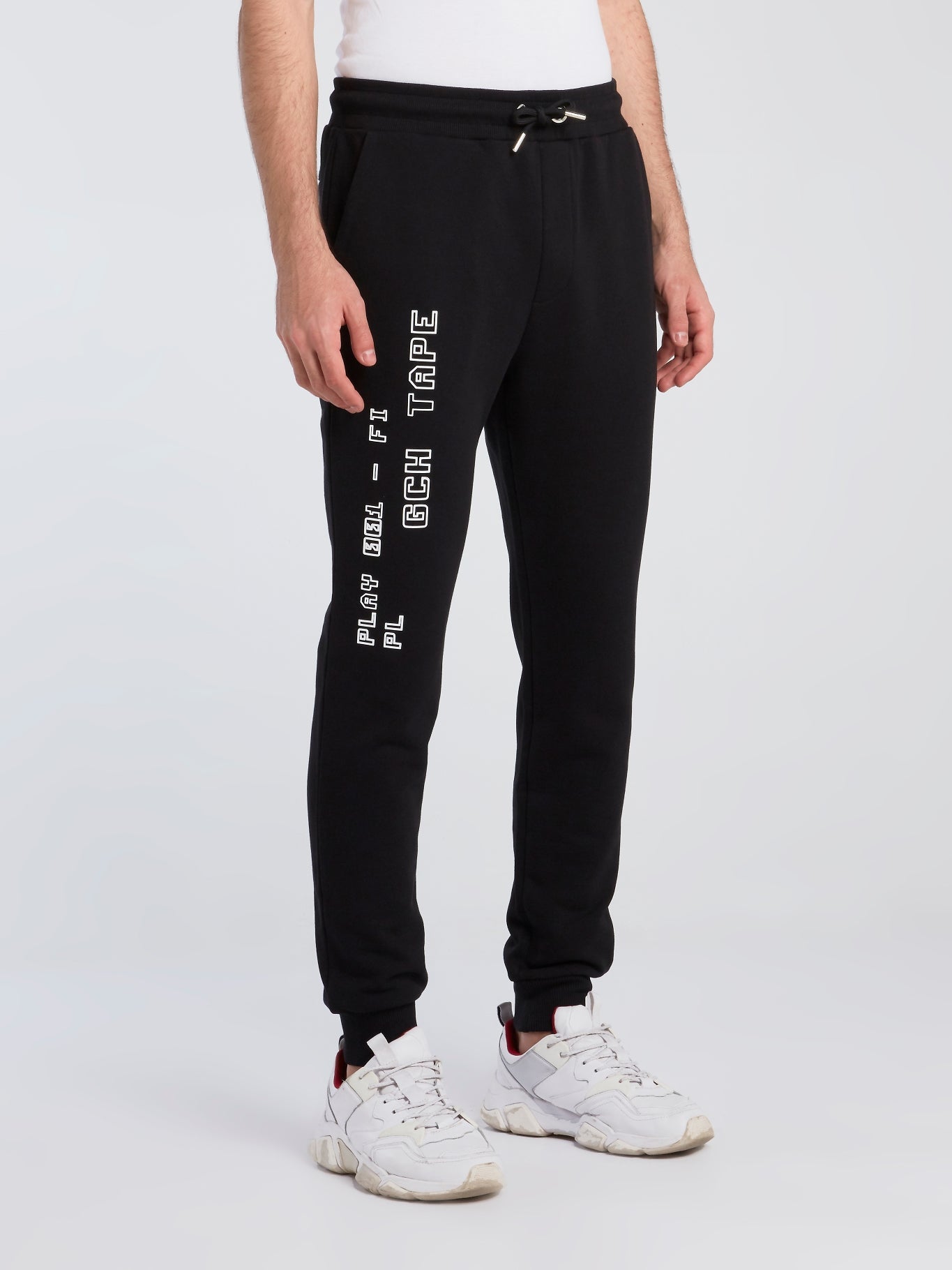 Black Barcode Display Track Pants