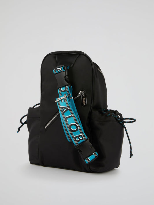 Kenzie Black Neoprene Backpack