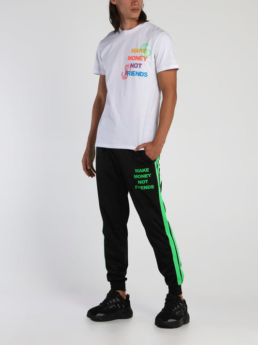Black Contrast Band Sweatpants
