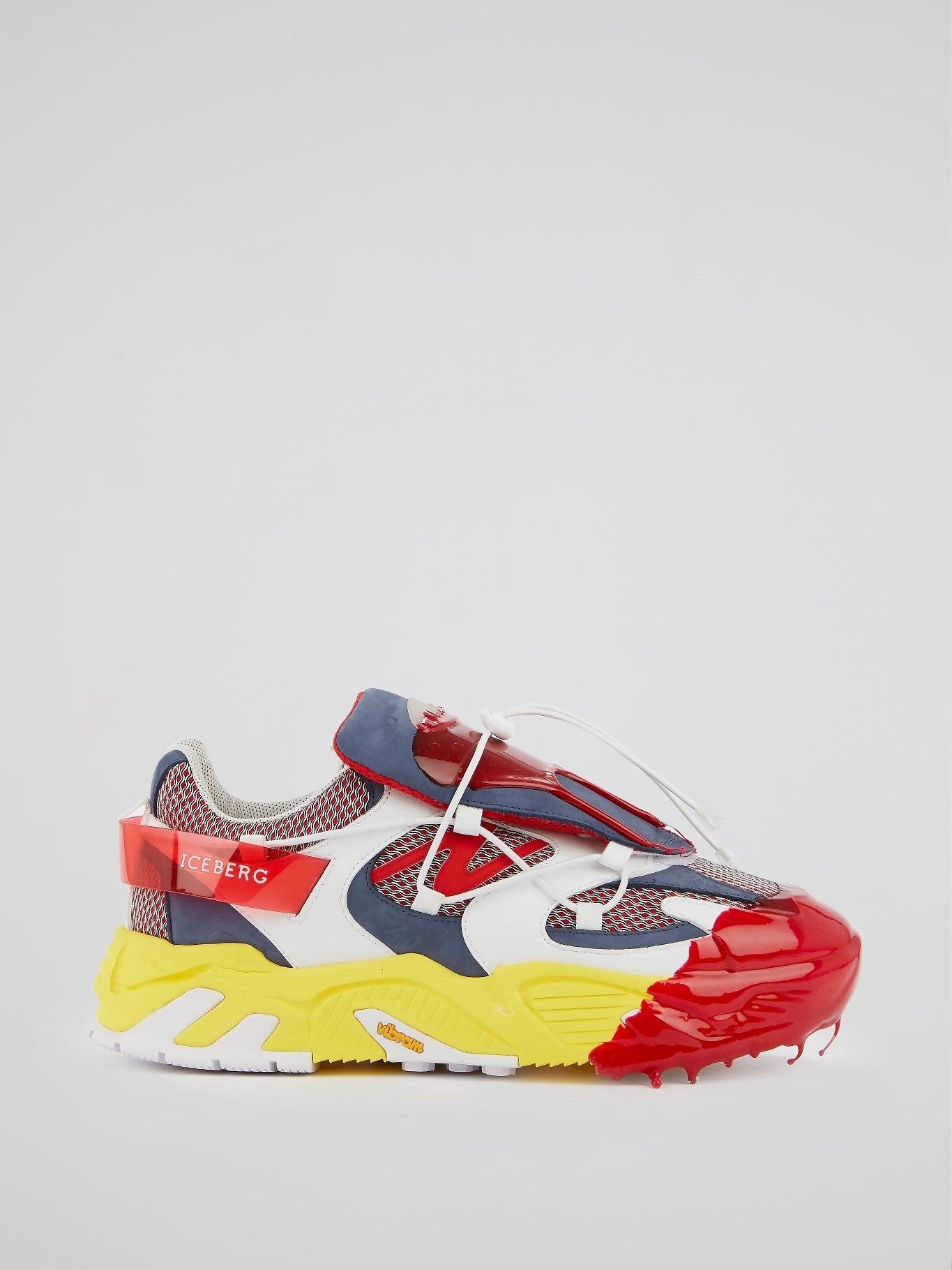 Colour Block Mesh Panel Chunky Sneakers