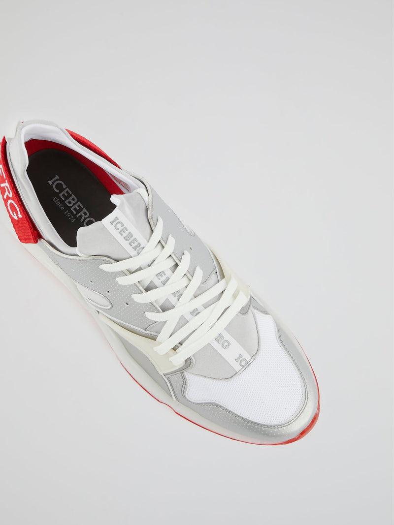 Metallic Contrast Sole Sneakers