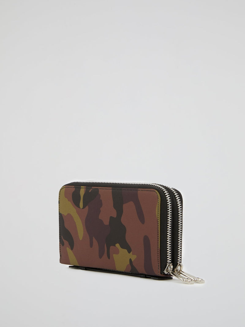 Camo Monogram Appliquéd Continental Wallet