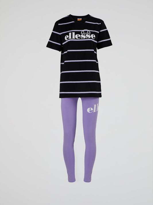 Pianna Black Striped Long T-Shirt