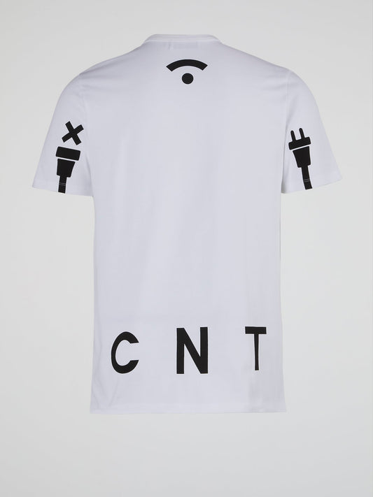 White Monogram Loop T-Shirt