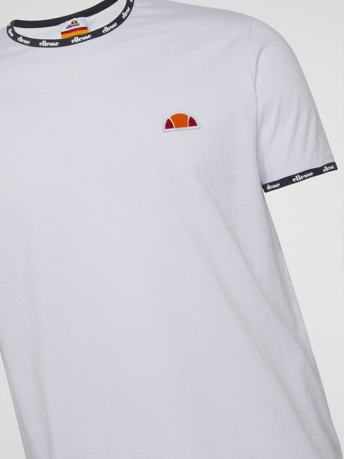 Eden White Logo Trim T-Shirt