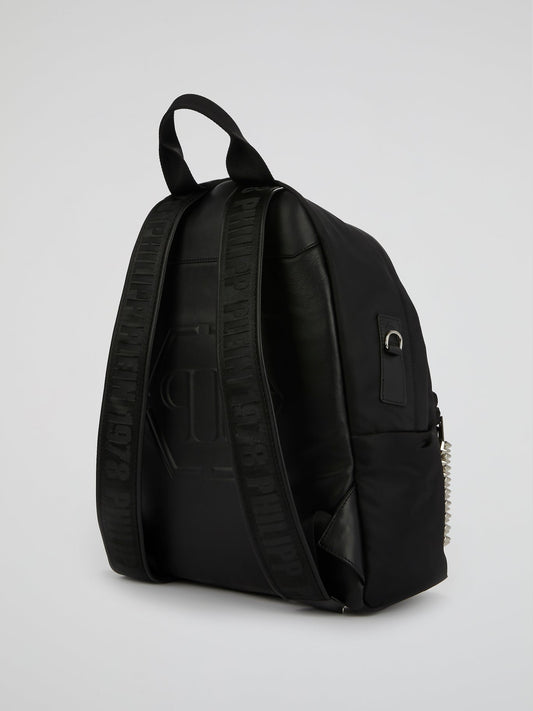 Black Spike Studded Backpack