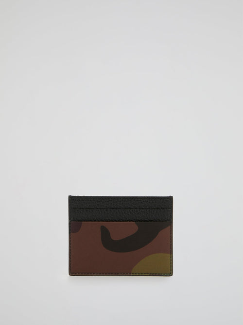 Camo Appliquéd Credit Card Holder