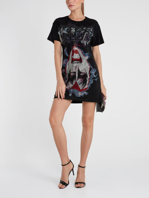 Rock Band Studded T-Shirt Dress