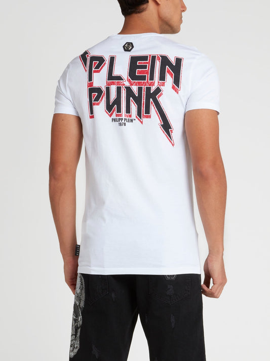 Rock PP White Graphic T-Shirt