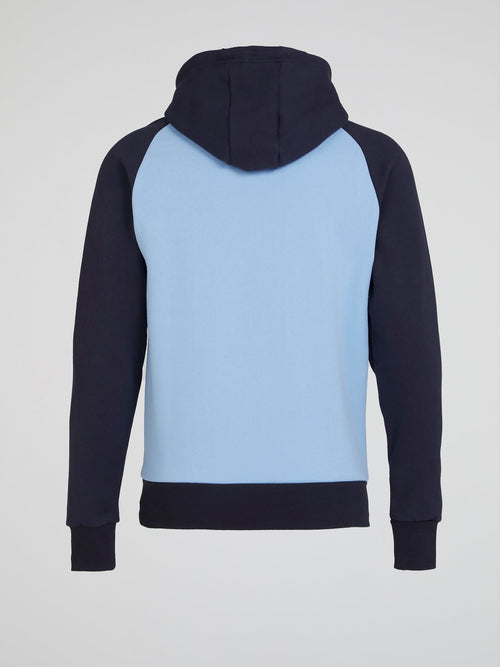 Taliamento Blue Drawstring Hoodie