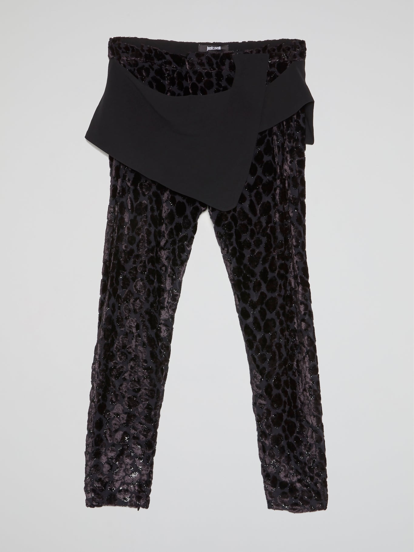 Black Animal Print Glittered Pants