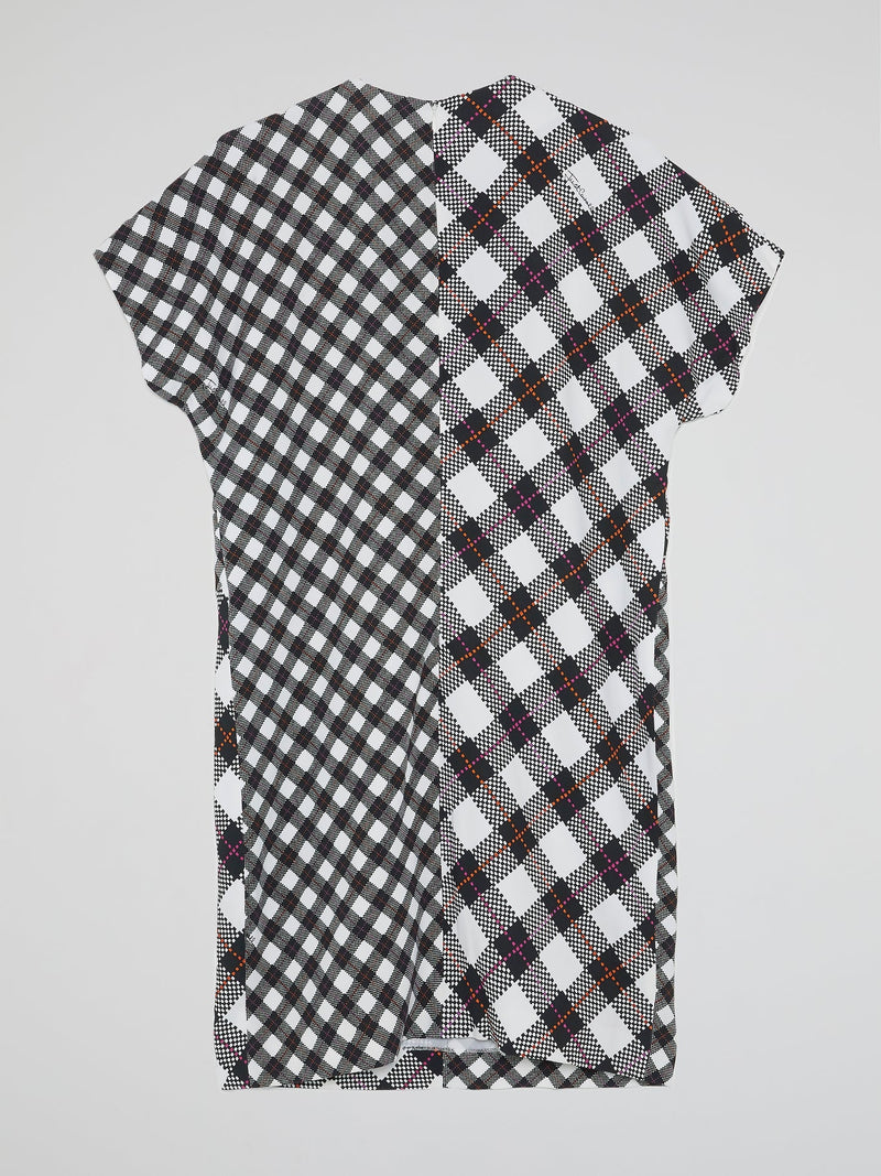 Check Print Shift Dress