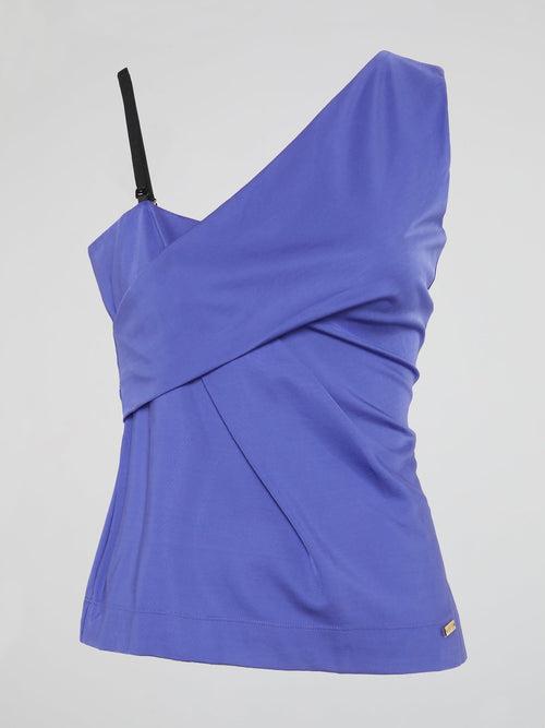 Purple Sleeveless Asymmetric Top