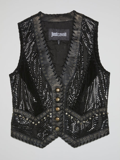 Black Snake Effect Vest