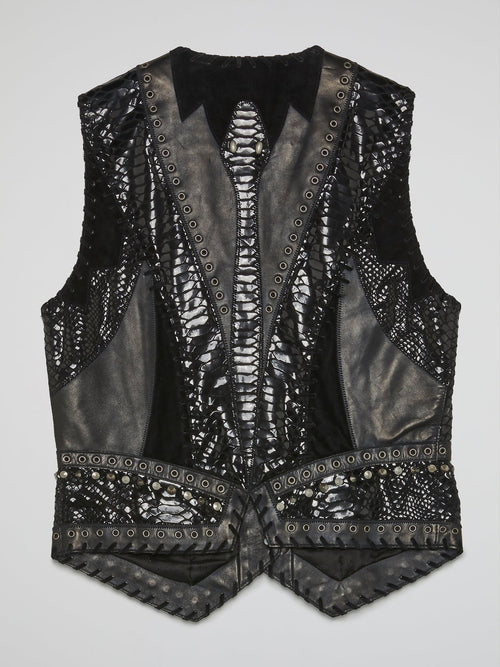 Black Snake Effect Vest