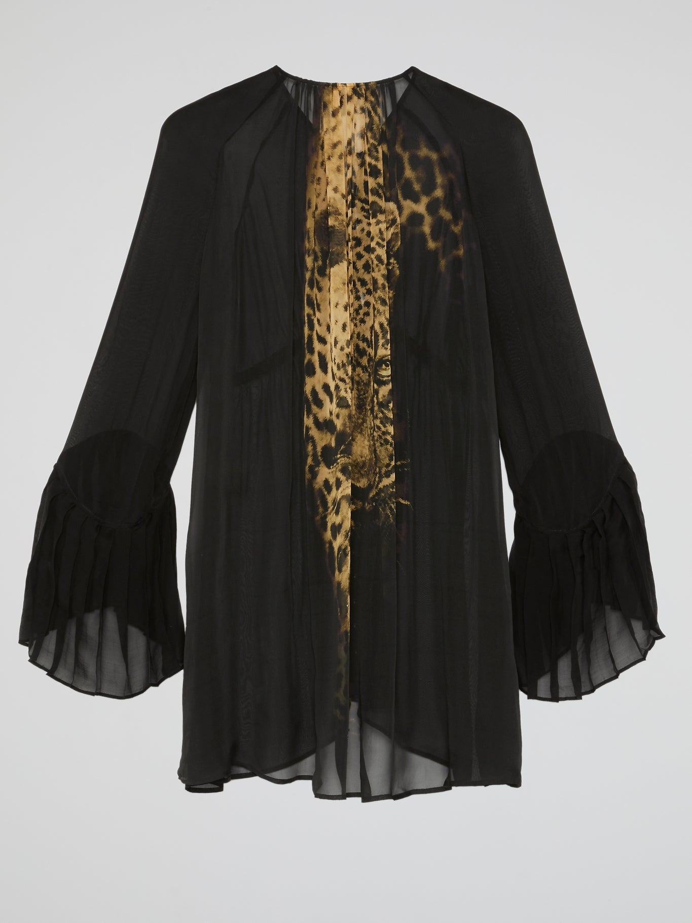 Black Flounce Sleeve Victorian Top