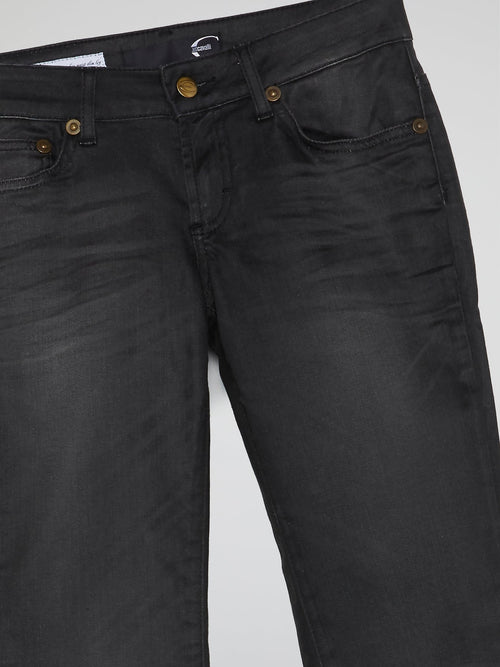 Black Straight Leg Jeans