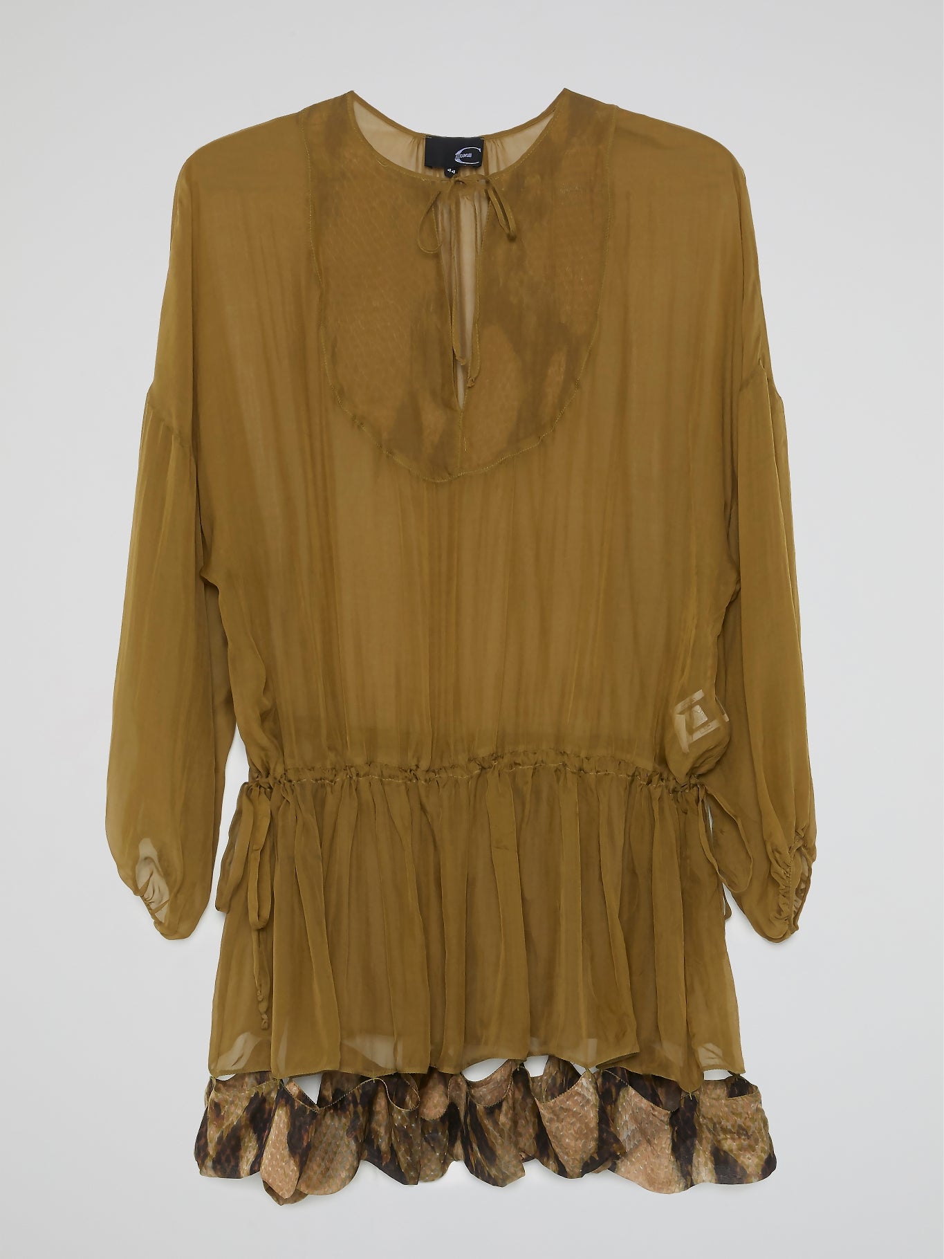 Brown Reptilian Hem Dress