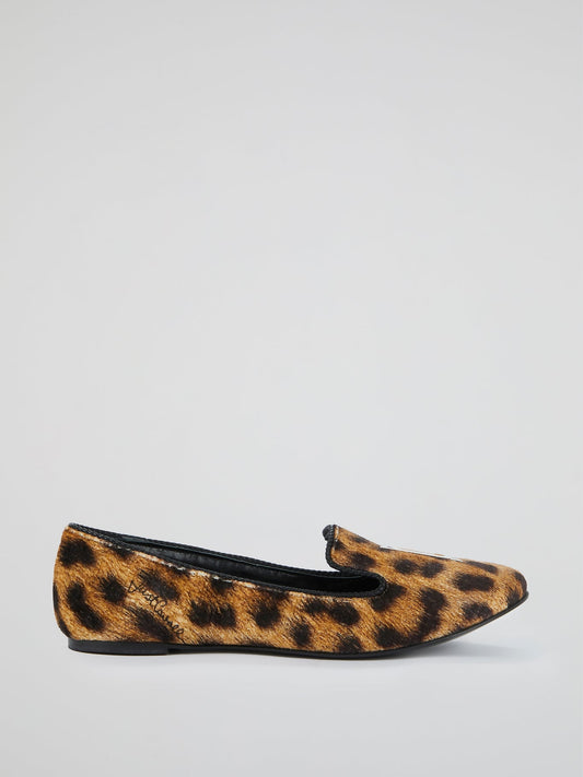 Leopard Print Monogram Loafers