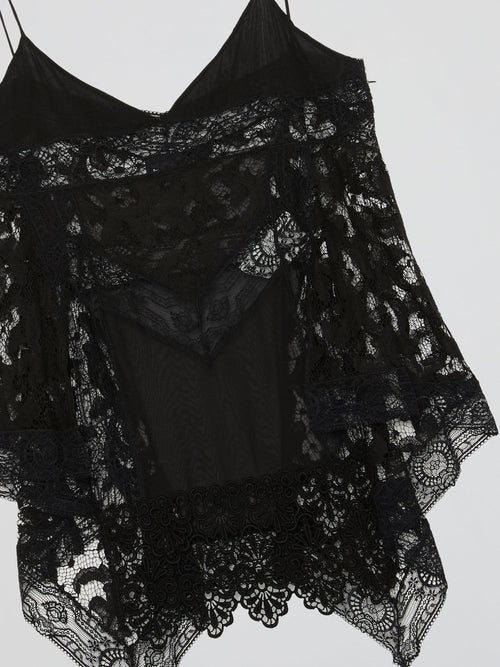 Black Lace Detail Top