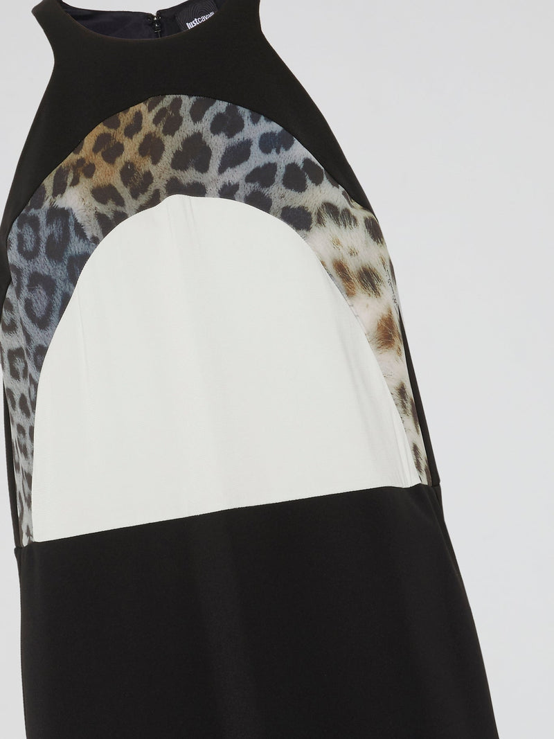 Leopard Panel Shift Dress