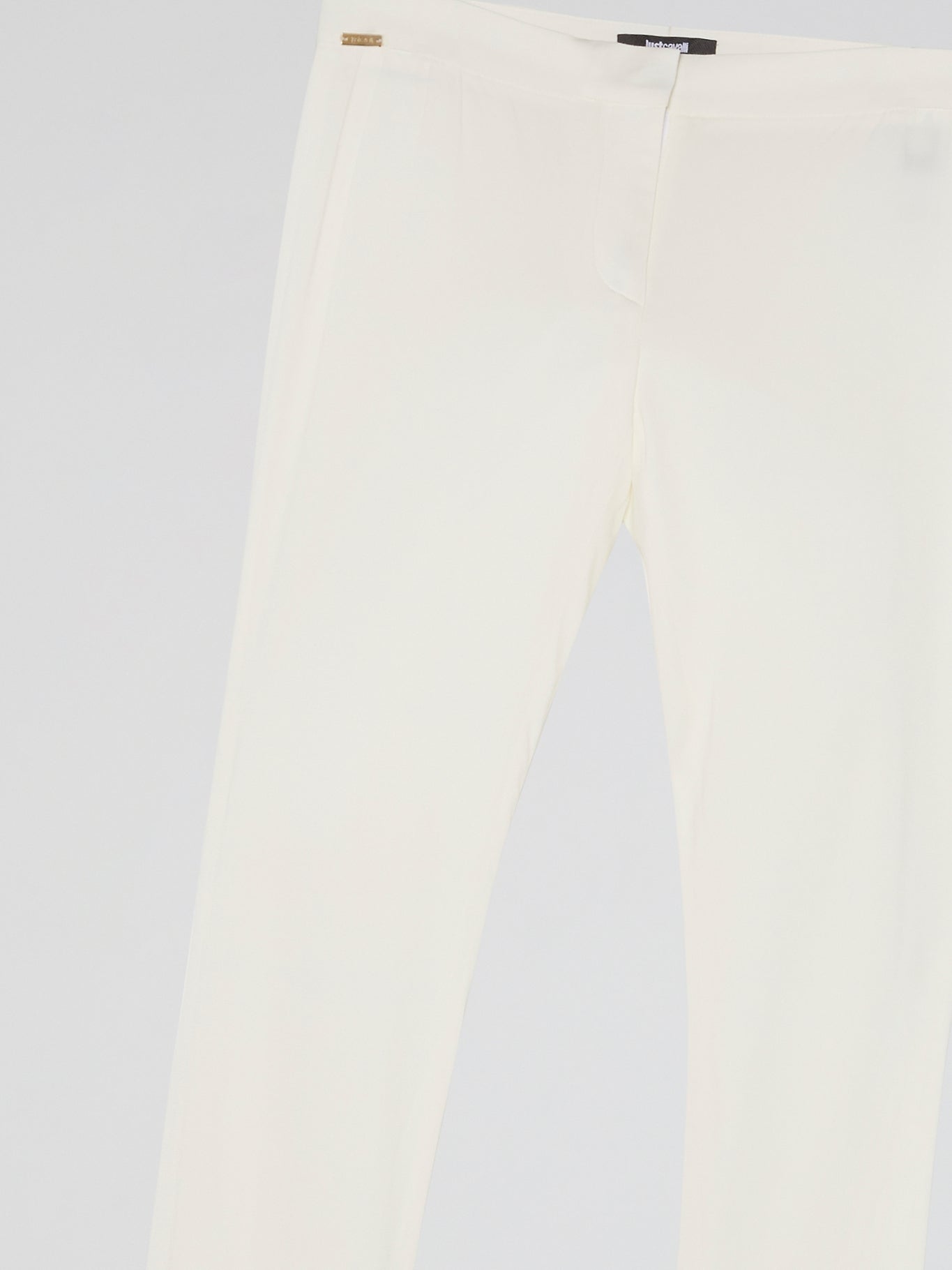 White Slim Fit Trousers