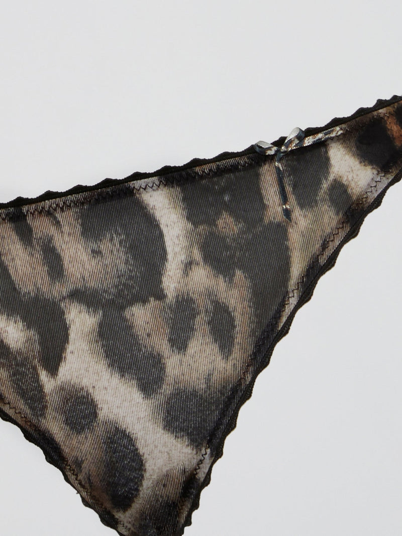 Leopard Print Thong