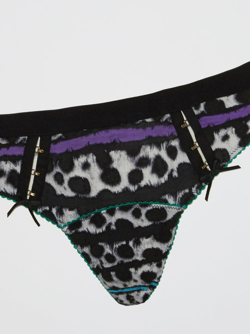 Animal Print Thong